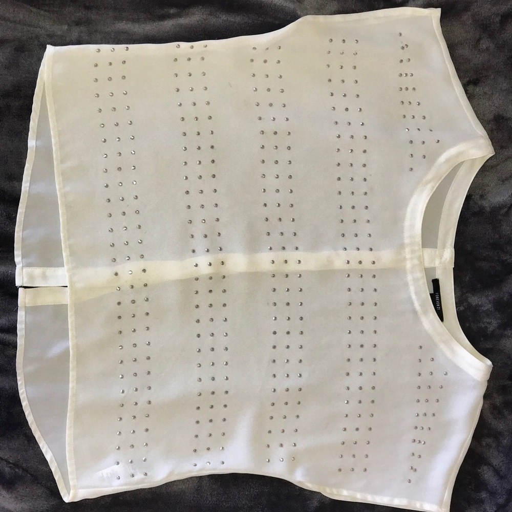 Cream blouse with good studs